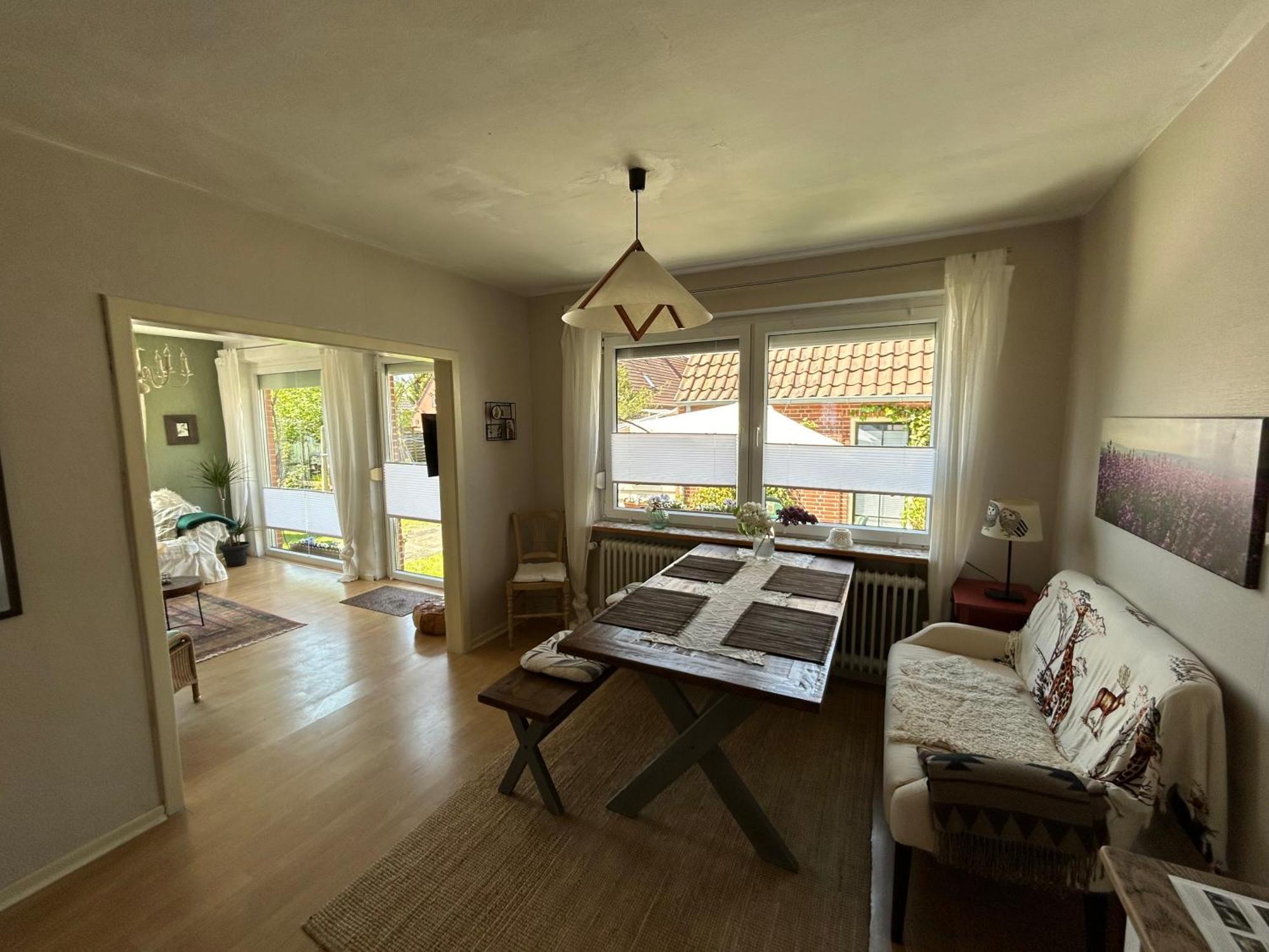 Ferienwohnung Haus Papenburg Garten Parkplatz Nordsee Buitenkant foto