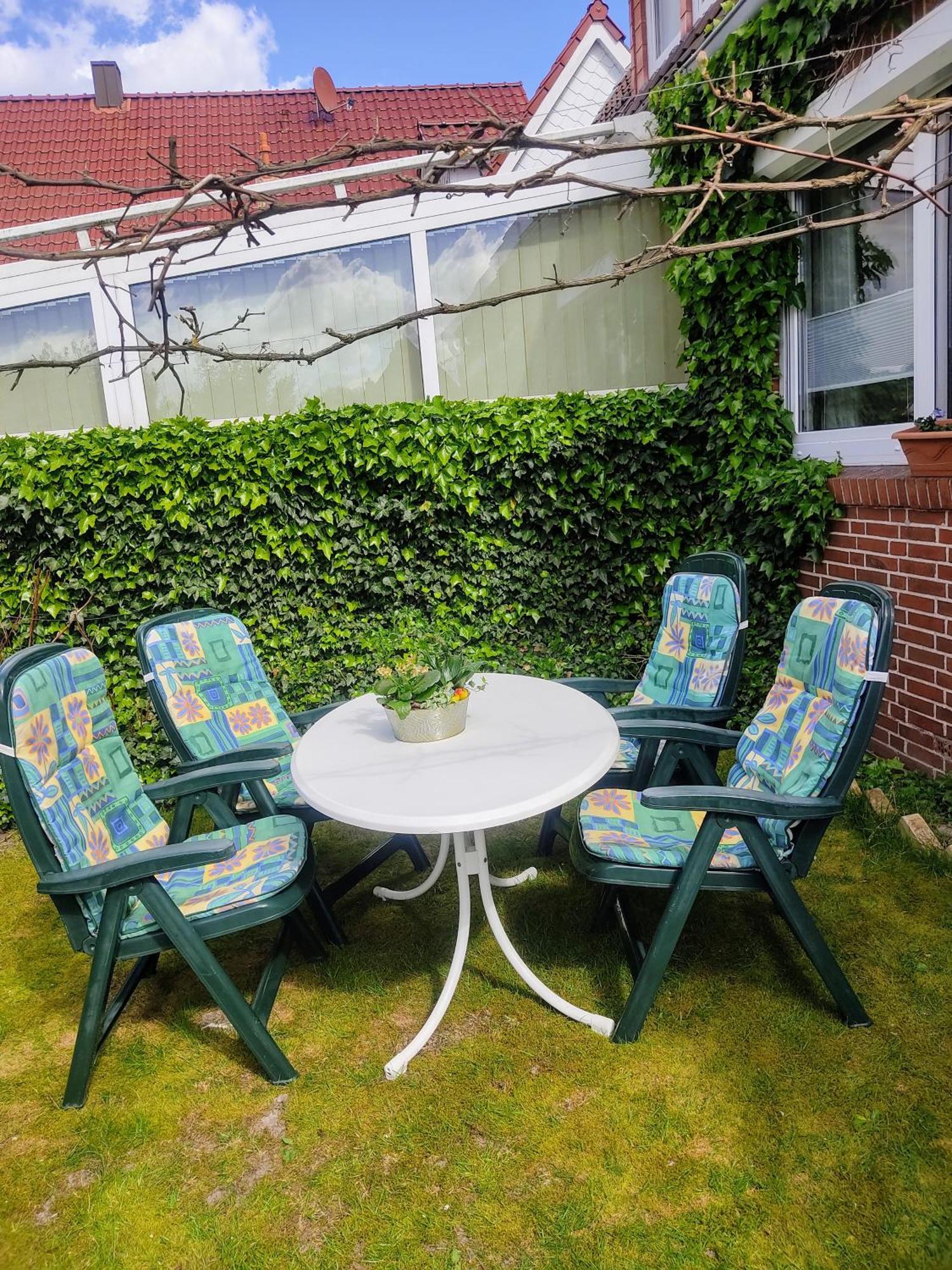 Ferienwohnung Haus Papenburg Garten Parkplatz Nordsee Buitenkant foto