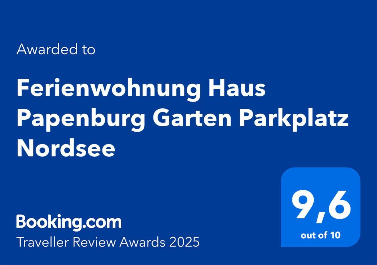 Ferienwohnung Haus Papenburg Garten Parkplatz Nordsee Buitenkant foto